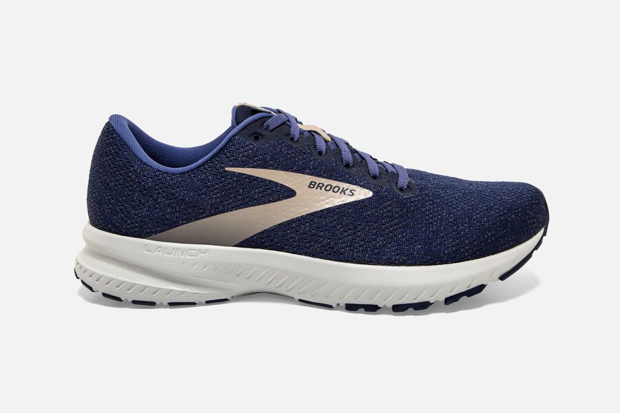 Brooks Men's Launch 7 Road Running Shoes Navy/Grey GHLF-49016